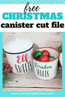 Get decorating with these fun free Christmas canisters and SVG cut files.