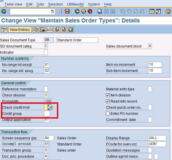 SAP Treasure Box: Remove credit limit check for Sales ...