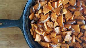 Ghee roasted sweet potatoes