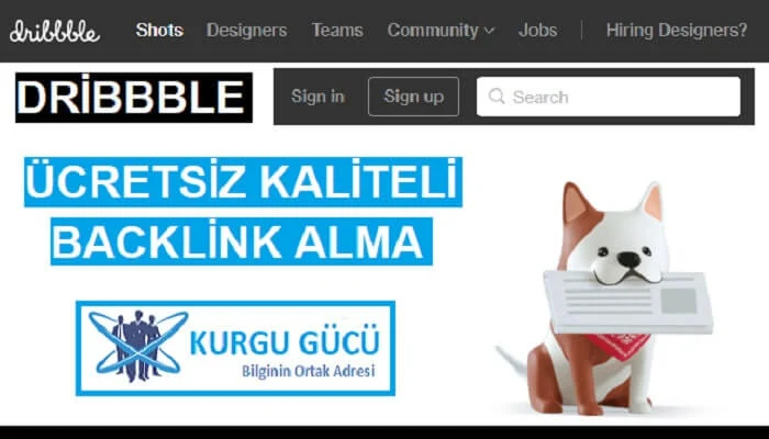 Dribbble.com'dan Ücretsiz Backlink Alma Yöntemleri - Kurgu Gücü