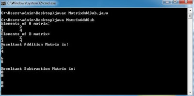 MatrixAddSub-output-Javaform