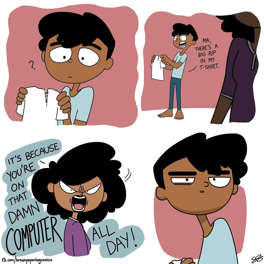 Indian Artist Illustrates Funny Aspects Of Living In An Indian Family