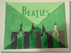 Abbey Road In A Variety of Greens and Greys