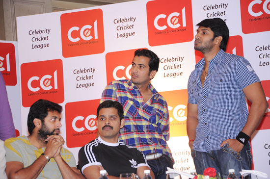 Celebrity Cricket League Press Meet Stills show stills