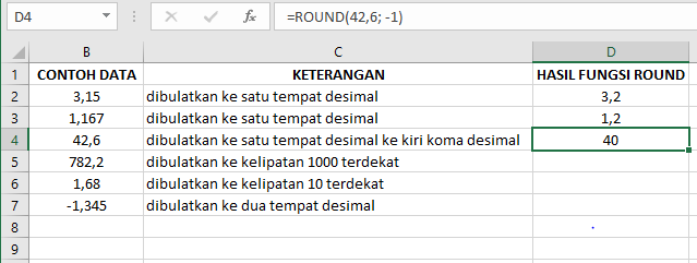 Fungsi ROUND pada Microsoft Excel dan Pengaplikasiannya