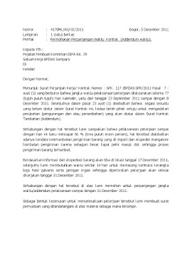 Contoh Surat Addendum