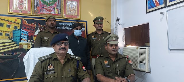  25000 के इनामियां को मिर्जामुराद पुलिस ने भेजा जेल,  हत्या के मुकदमे मे था फरार -