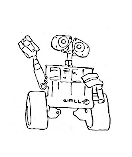 wall-e colouring pages