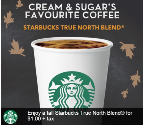 Starbucks True North Blend $1 Coupon