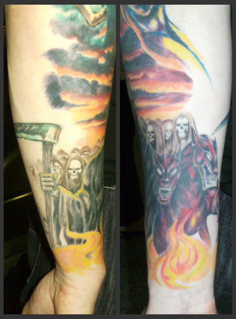 heaven and hell tattoos