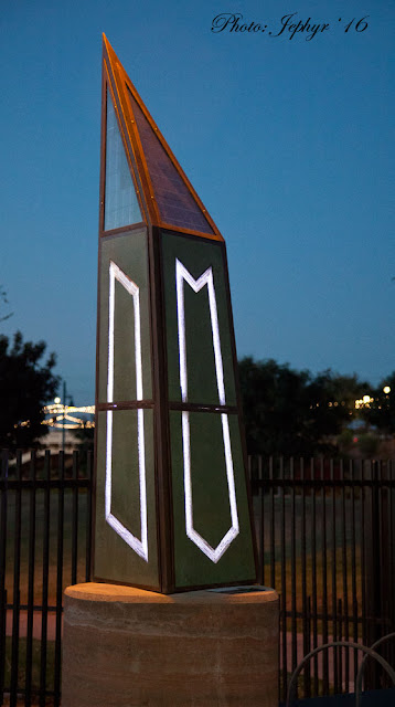 Photo of David Higley, Ashley Bernnardo, and Jephyr's Public Art Sculpture in the City of Tempe