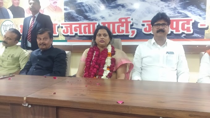 नवनिर्वाचित राज्य सभा सांसद साधन सिंह का चंदौली में हुआ भव्य स्वागत