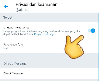 Cara Menghilangkan Tanda ikon Gembok di Akun Twitter