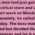A young man had just got a job at an electrical store