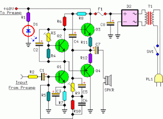 Rangkaian Amplifier Bass 60 Watt