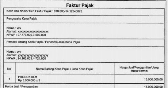 Ketentuan Pembuatan Faktur Pajak Elektronik (e-Faktur 