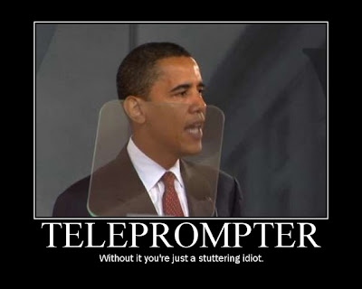 Funny Obama Photos on Obama Teleprompter Idiot Poster Jpg