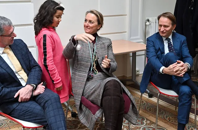 Princess Claire wore a tweed midi coat and tweet midi skirt by Missoni, Zimmermann