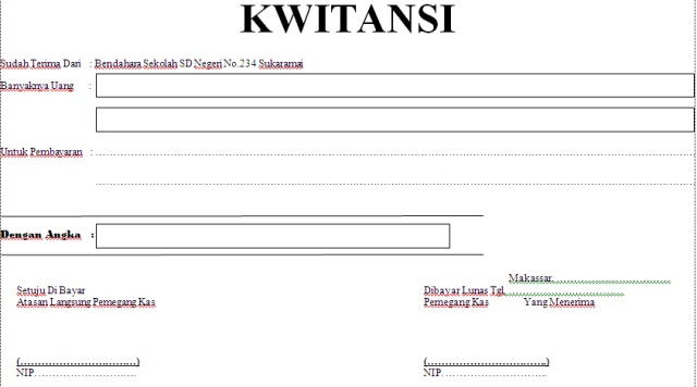 Pengertian dan Contoh Kwitansi Pembayaran - HADI Kreatif