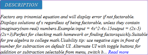 trinomial factoring calculator