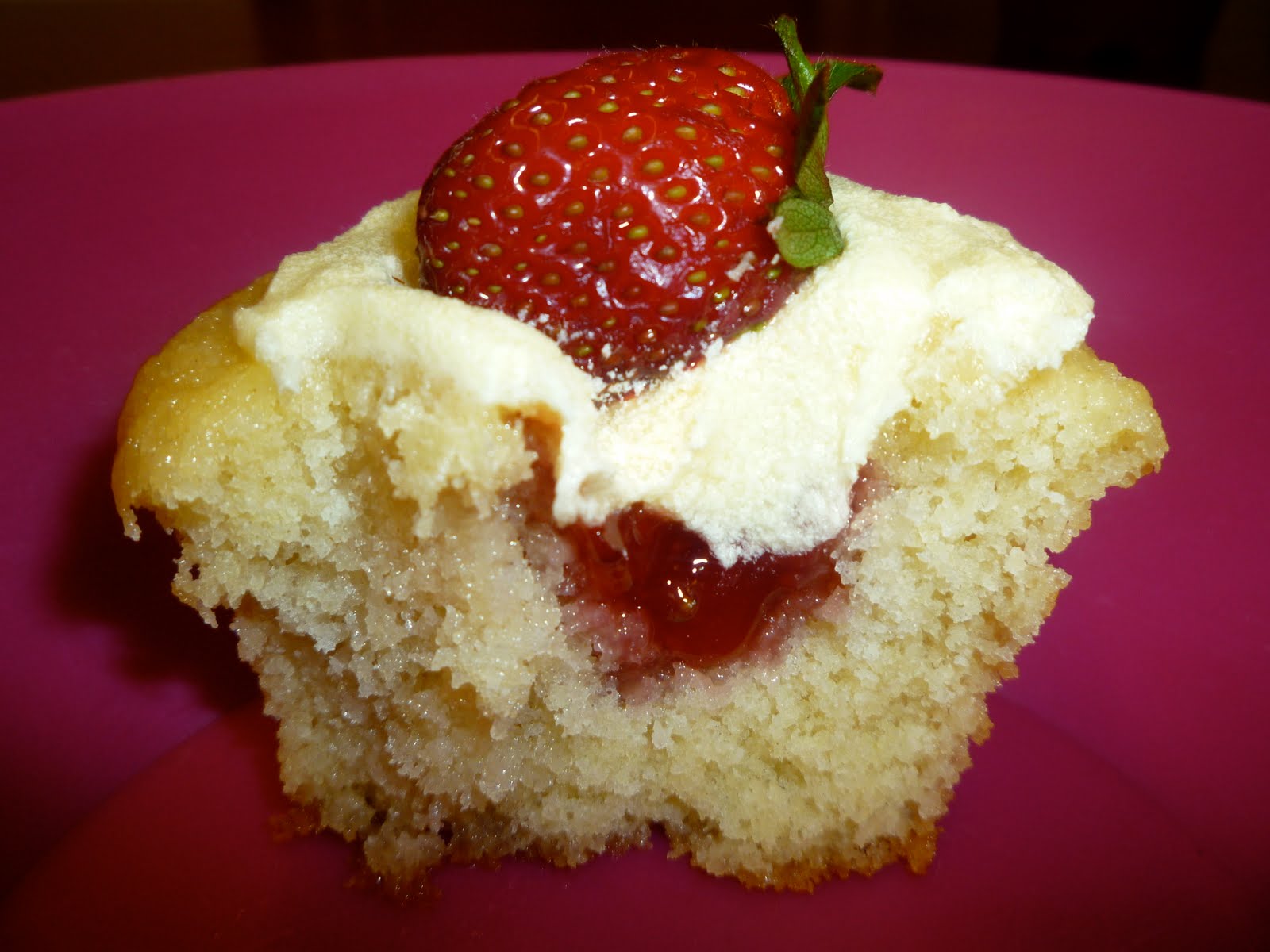 Strawberry Cupcakes With Filling