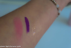 swatches labiales catrice y colorete essence