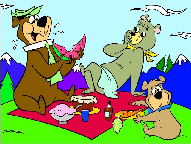 Yogi Bear Picnic Cartoon