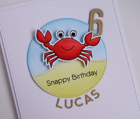 Handmade personalisable crab pun birthday card (image from Just Beclaws by MFT)