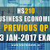 Business Economics HS200 Previous Question Paper S3 January 2017