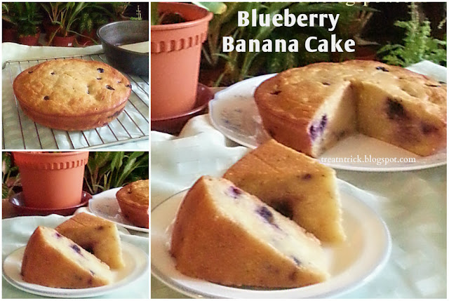 Bluebery Banana Cake  Recipe @ treatntrick.blogspot.com