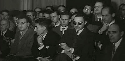 Tribuna de espectadores en el II Torneo Internacional de Ajedrez Madrid 1957