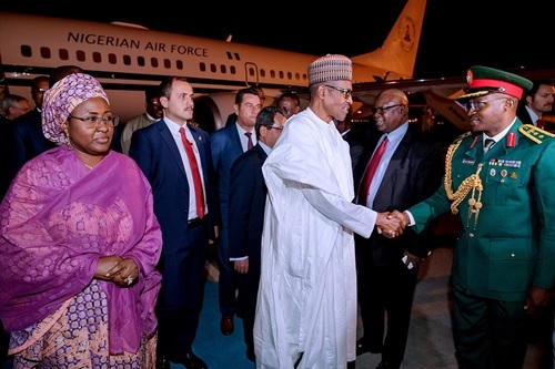 Photos..President Buhari arrives Turkey