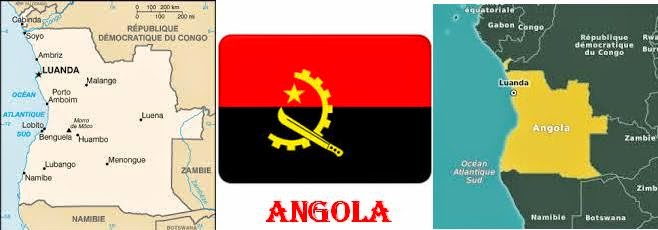 localiser l'Angola sur cette carte