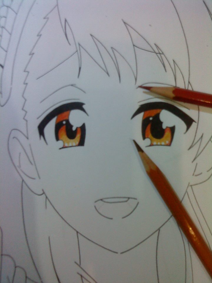 Teknik Mewarnai Gambar Mata Dengan Pensil Warna
