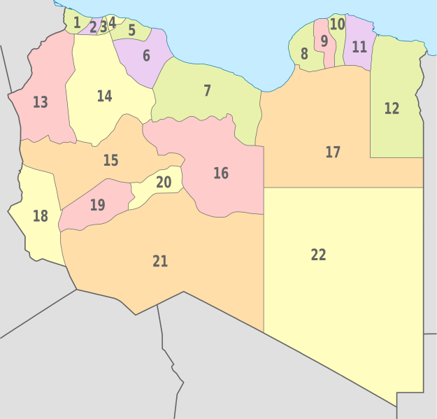 Pembagian wilayah administratif Libya