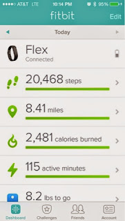 FitBit, app screen