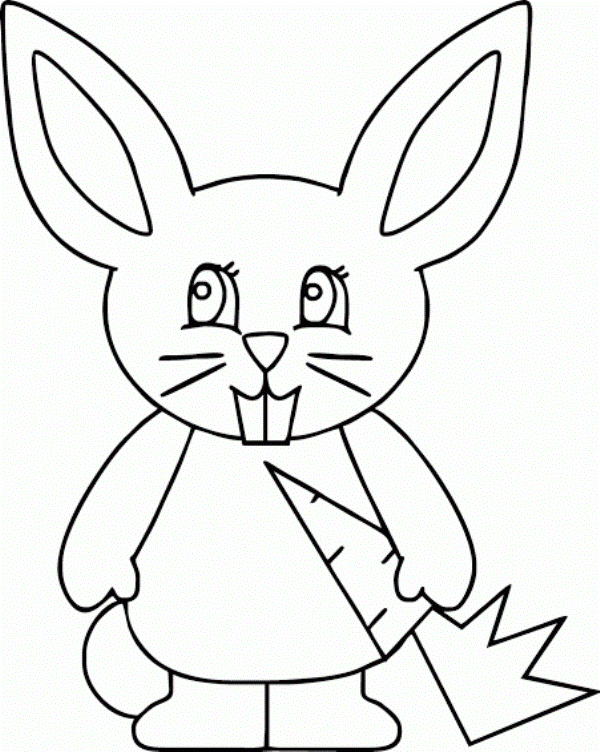 Belajar anak mewarnai gambar  kelinci kartun  yang  lucu  
