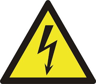 Warning sign in electricity
