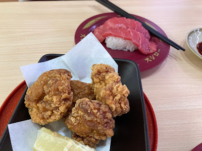 Sushiro Karaage Fried Chicken and Akami Sushi
