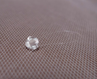 Flirty Idea DIY How to Hand Bead a Crystal Bridal Veil