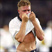 Gazza, letting tears flow at the World Cup, Italia '90