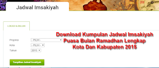 Download Lengkap Jadwal Imsakiyah Puasa Ramadan 2015 Semua Kota DI Indonesia 2015