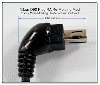 CP1062: Nikon D90 Plug RA Re-Molding Mod (0.88 inch maximum length)