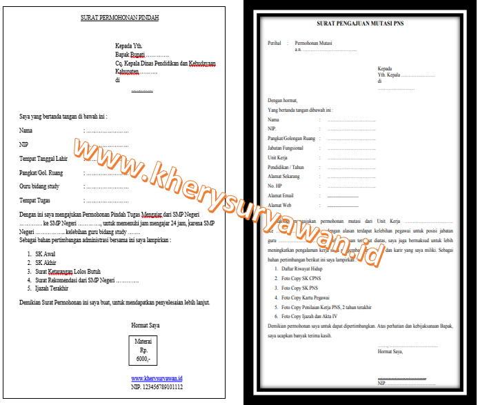 2 Contoh Surat Permohonan Pindah Tugas Mengajar Guru Kherysuryawan Id Kitas Bagi Dosen Asing.