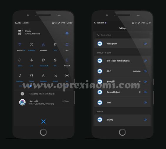 Tema Miui Dark Flat Mtz Update themes terbaru