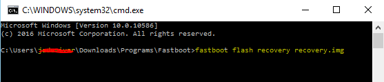 fastboot flash recovery