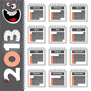 Contoh Kalender 2013 - Grey (cdr File)