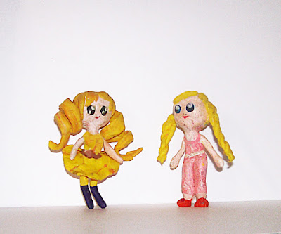 пластилин, лепка, девочка Флориетта приглашает на пижамную вечеринку феечку Свету