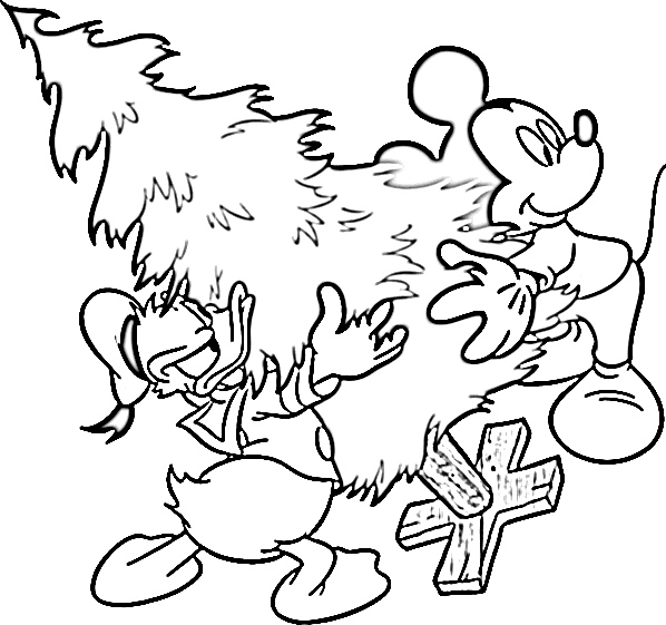 Disney Christmas Coloring Pages, Disney Cartoon Xmas Printables title=