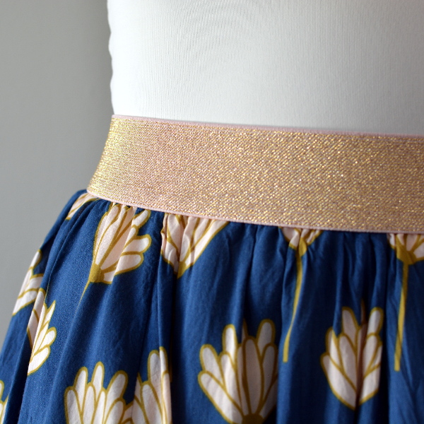 cozy birdhouse | margo skirt with dritz metallic waistband elastic